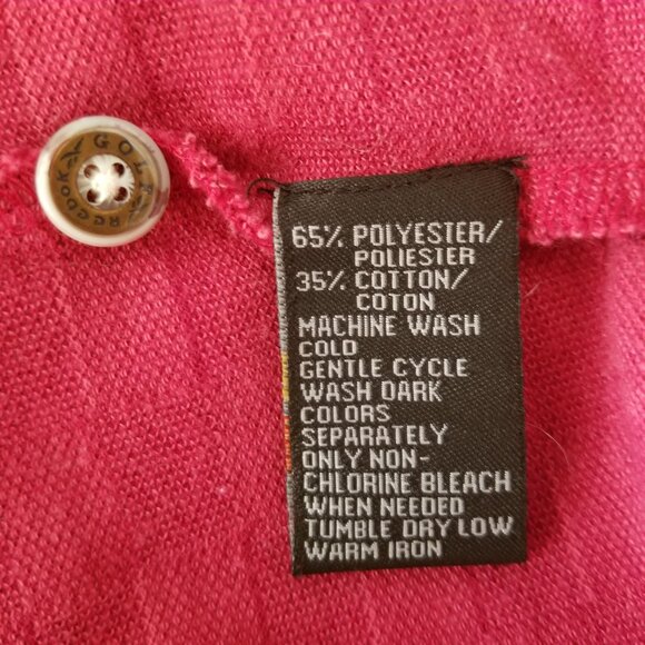 Reebok Golf Mens L Short Sleeve Polo Shirt Solid Maroon Checkered Pattern Logo - Picture 12 of 12